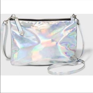 Iridescent cross body bag